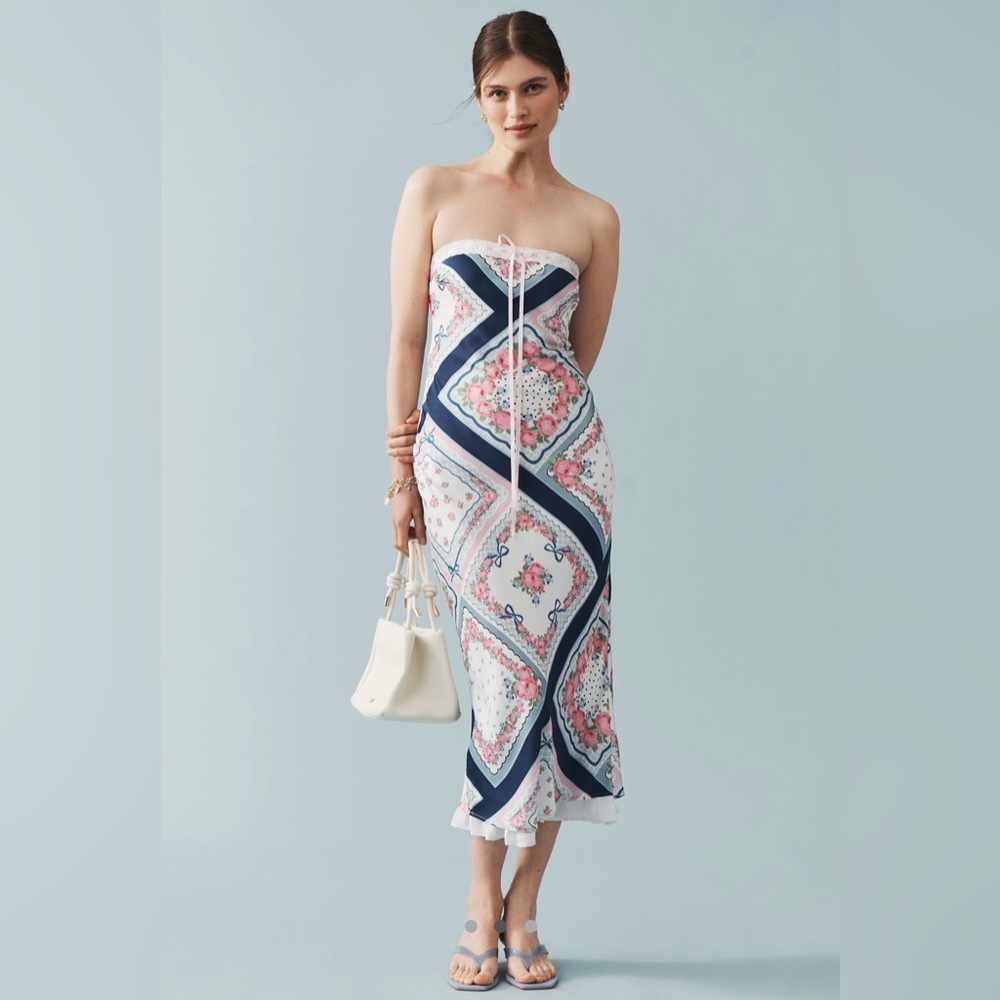 For Love And Lemons Daisy Mae Strapless midi slip dress - Picture 6 of 16